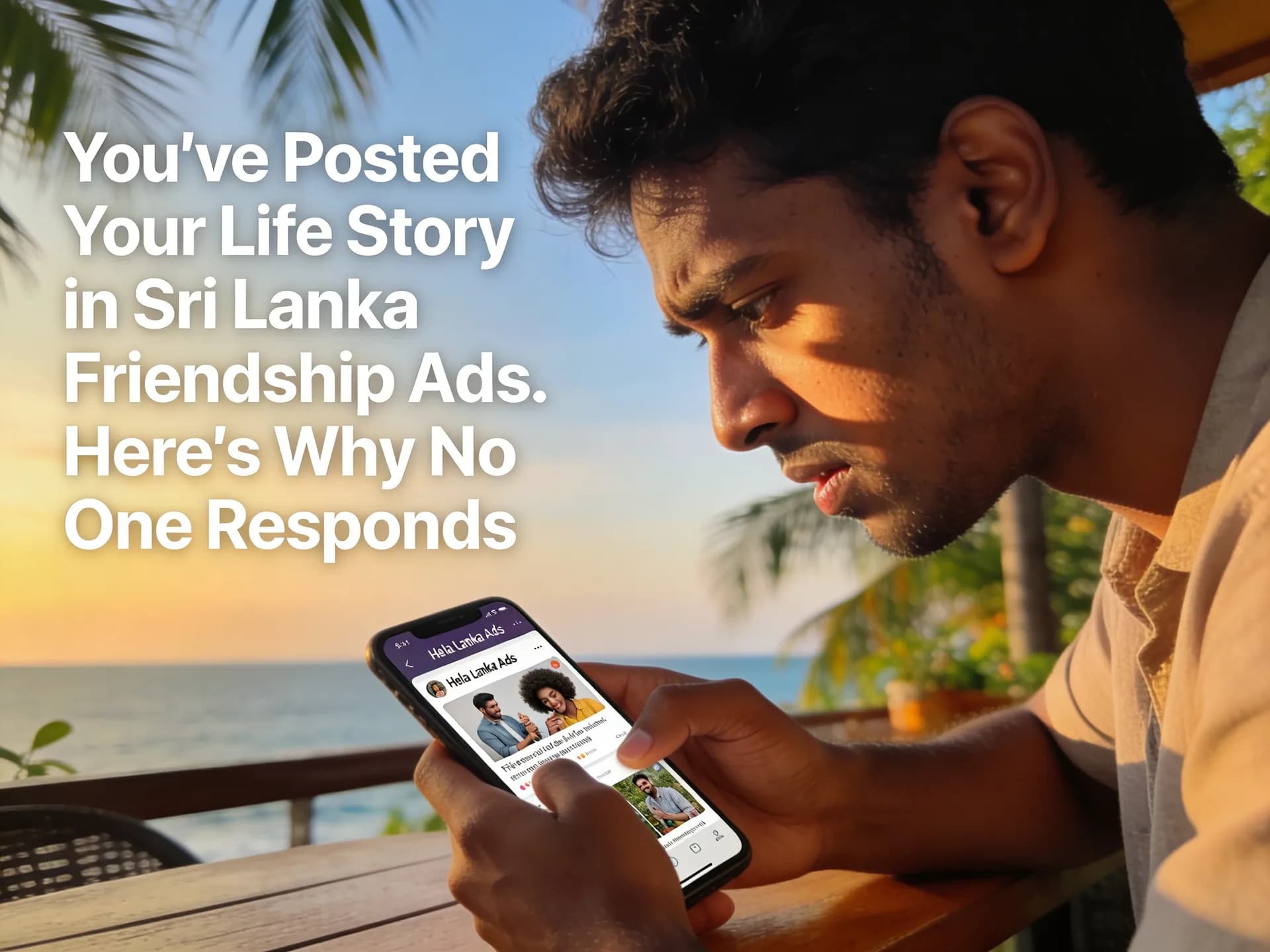 You've Posted Your Life Story in Sri Lanka Friendship Ads. Here's Why Nobody Replies